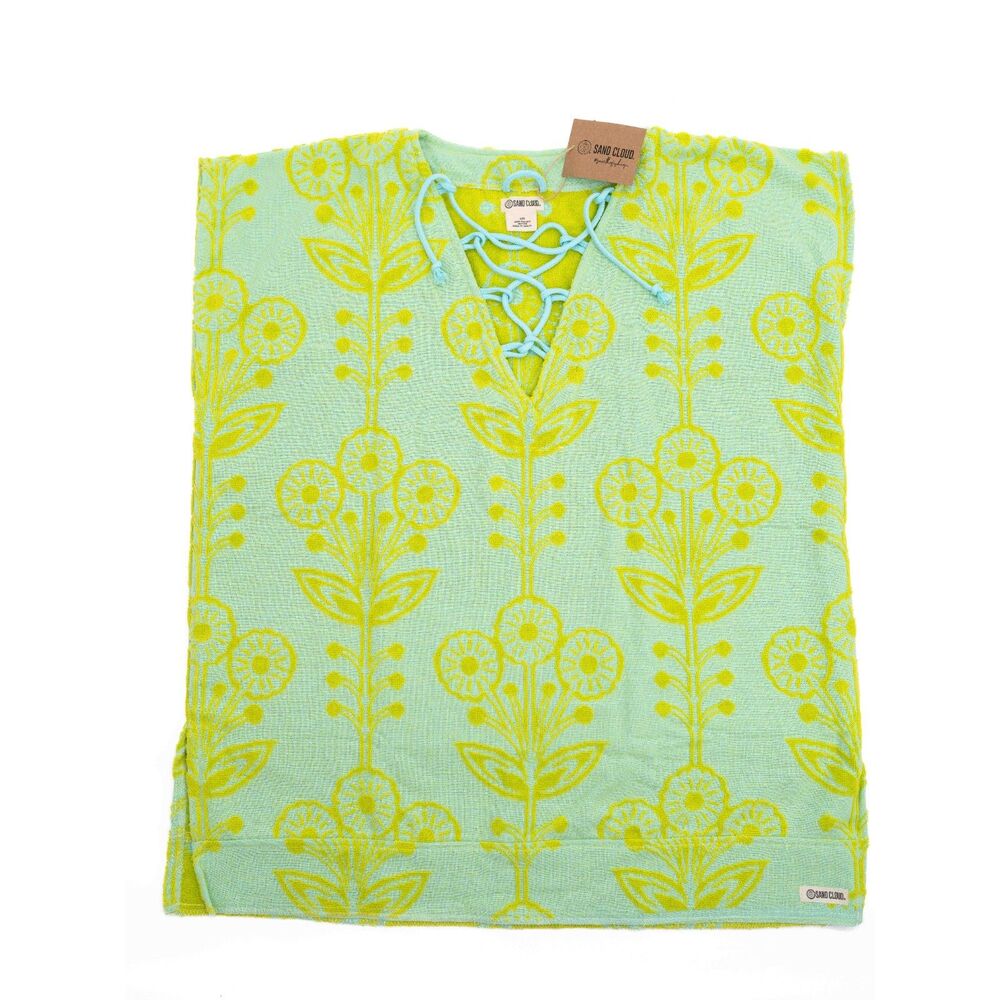 Sand Cloud Womens OSFM Floral Bunch Cover Up Short Poncho Swim Cover NWT